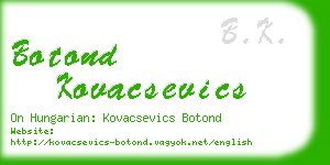 botond kovacsevics business card